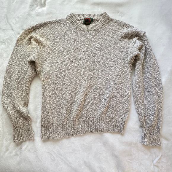 Vintage Boston Traders Linen Cotton Fisherman Pullover Knit Sweater Women's L - Picture 7 of 7